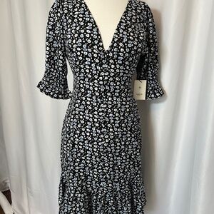 EPISODE LOS ANGELES BLACK PRINT DRESS - SIZE MEDIUM